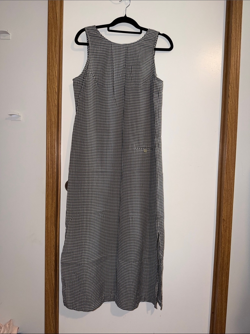 Kathie Lee Collection Black and White Gingham Maxi Dress - Picture 1 of 5